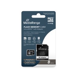 MediaRange microSDHC™ Memory Card with SD Adapter, Class 10, 8GB