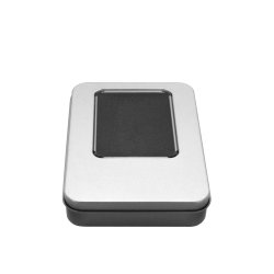Aluminum storage box for USB flash drives, 89 x 60 x 18mm, silver