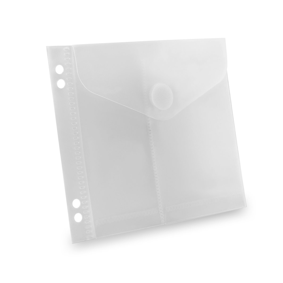 USB Flash Drive Sleeve with 2 Compartments, 80mm Filing Holes, Press Stud Flap, 10-Pack