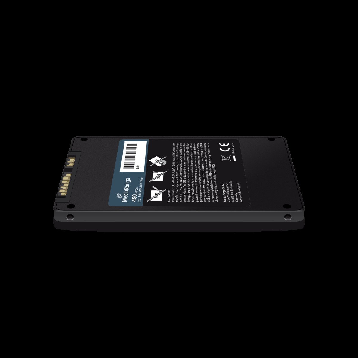 MediaRange Internal 2.5-inch solid state drive, SATA 6 Gb/s, 480GB, black
