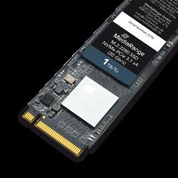 MediaRange Internal M.2 2280 solid state drive, NVMe PCIe 3.1 x4 20 Gb/s, 1TB, black