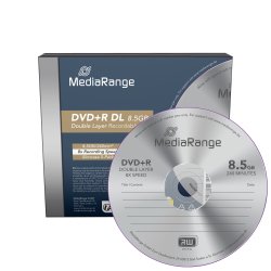 MediaRange DVD+R Double Layer 8.5GB I 240min, 8x speed, 5-Pack in Slimcases