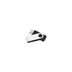 USB 2.0 Flash Memory Drive, Swivel Housing, Unprinted, Silver/Black, 8GB